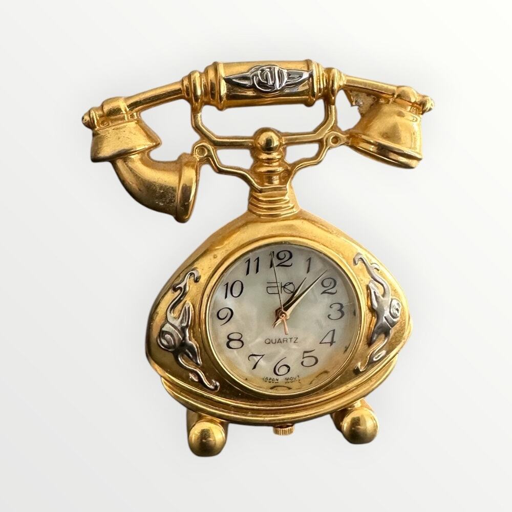 Vintage Rotary Telephone Clock by E.K.O Timepieces